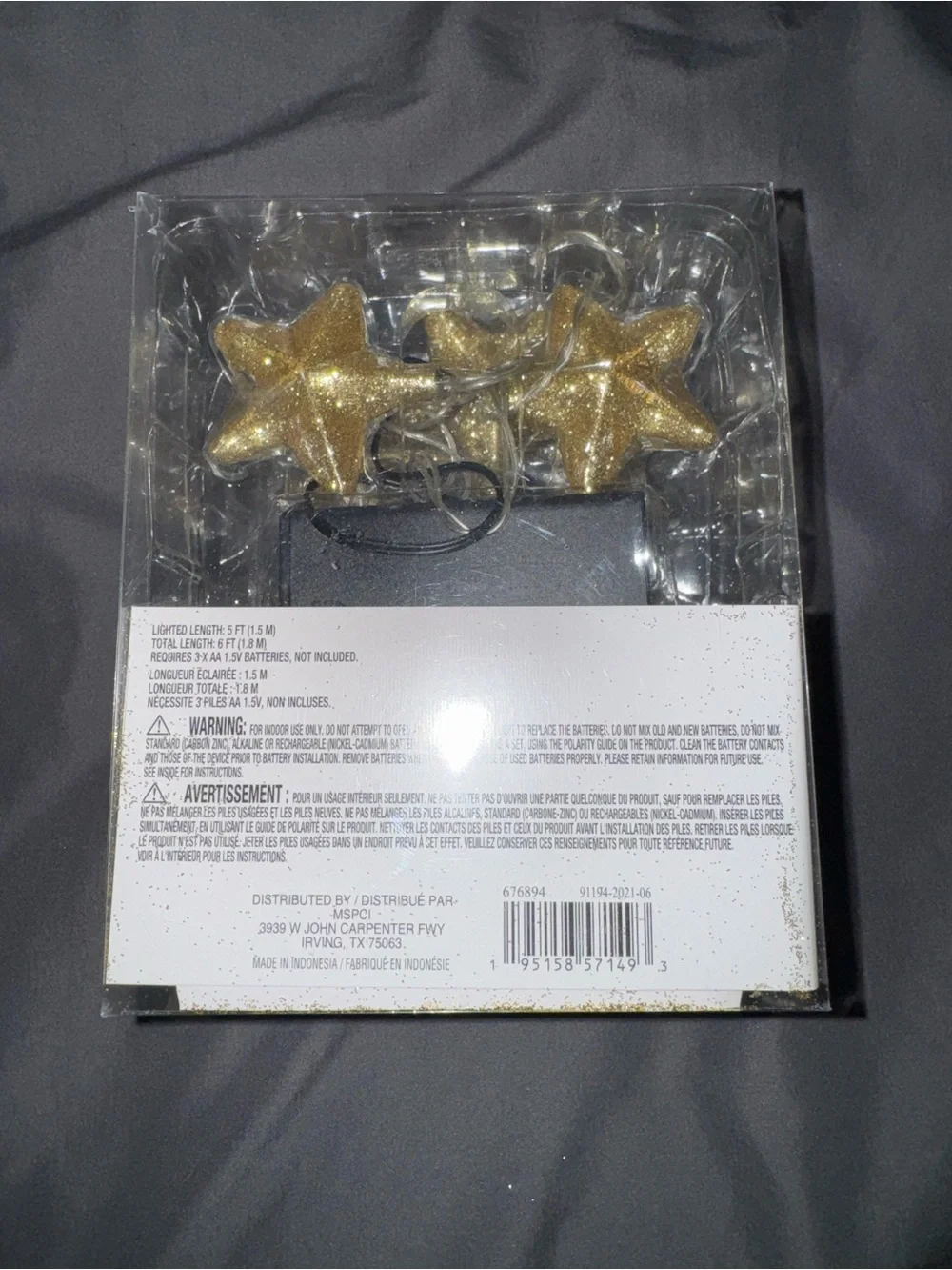 Ashland LED Crafting Lights Gold Star String Lights Battery Operated